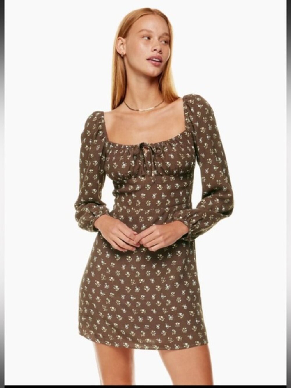 Aritiza Sunday Best Delilah Floral Long-sleeve Dress S NWT